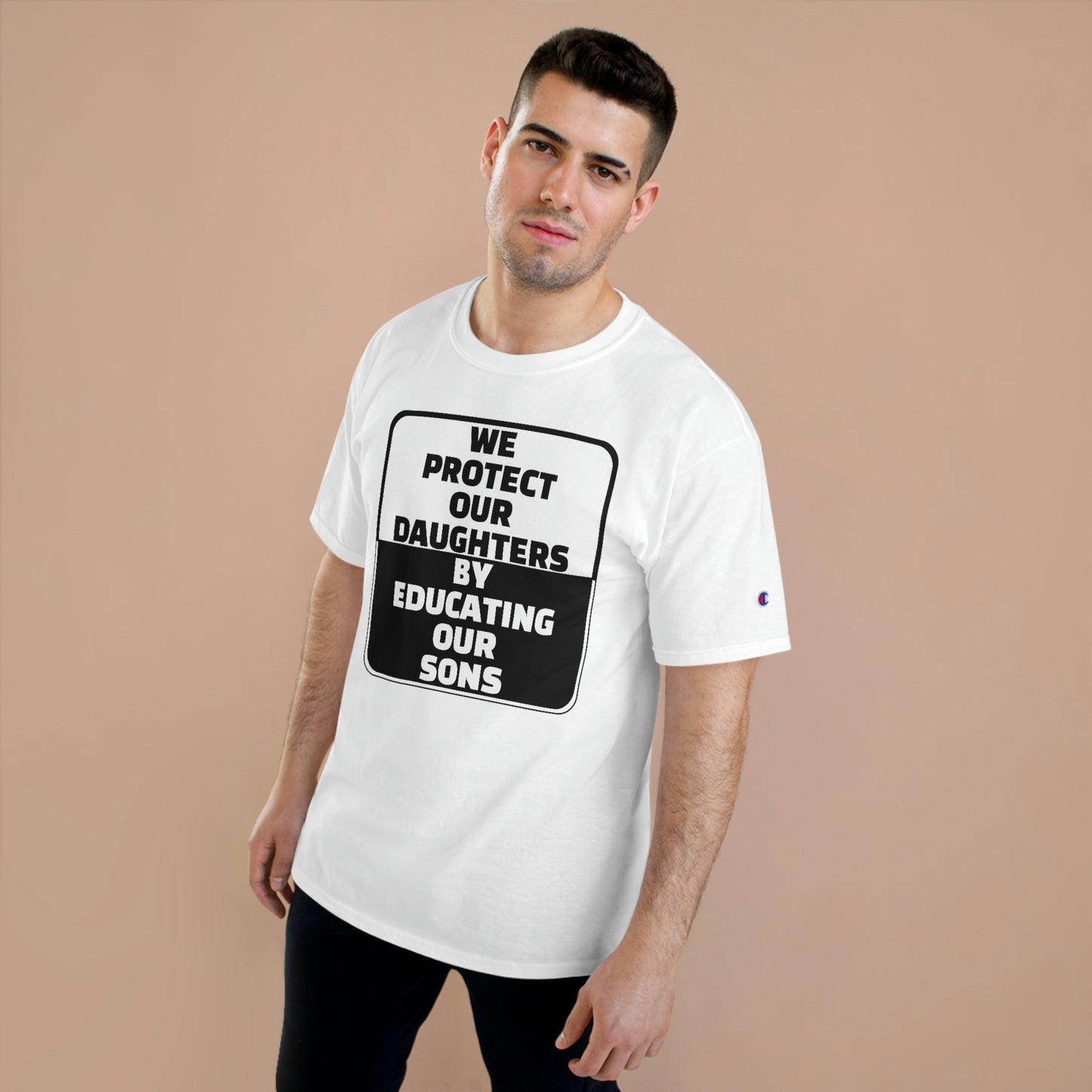 Educate our Sons - Gender Equality - Men's Champion T-Shirt