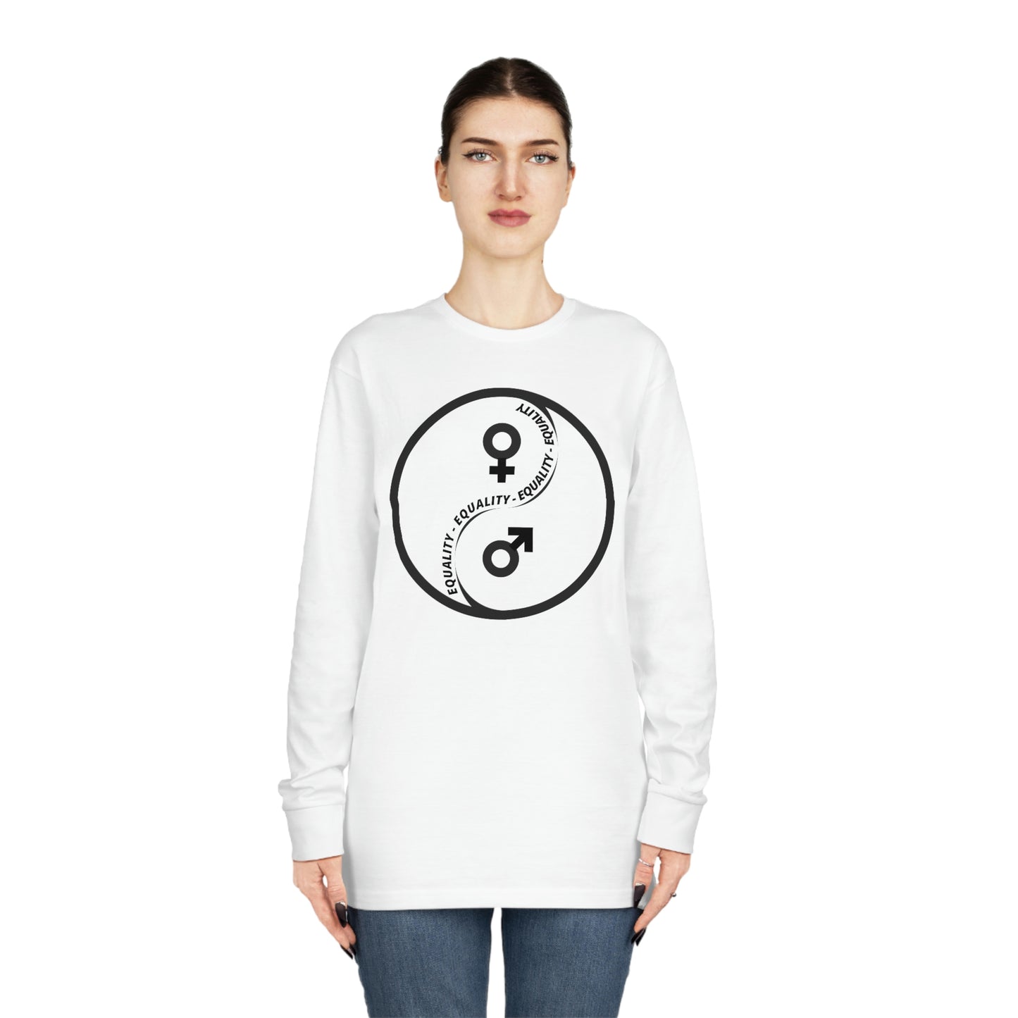 Yin Yang Equality - Gender Equality - Unisex Long Sleeve Crewneck Tee