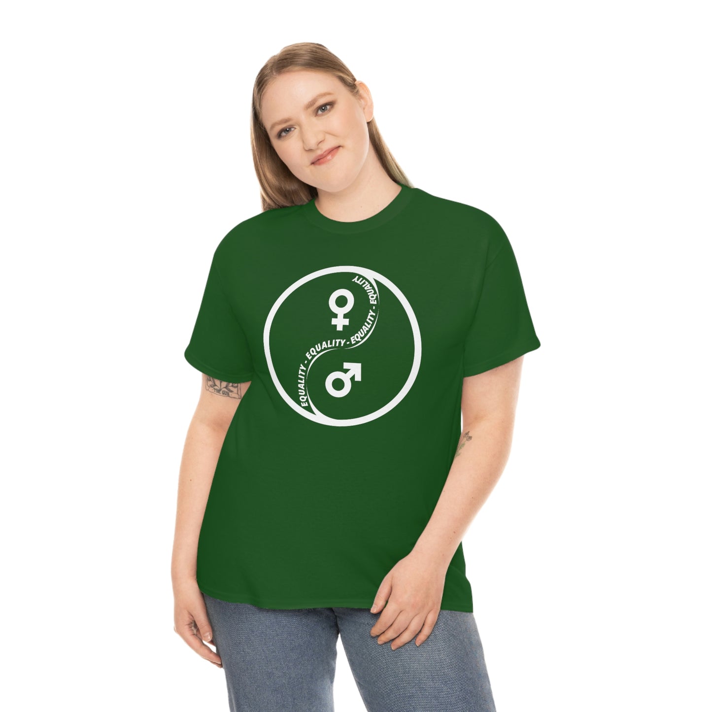 Yin Yang Equality - Gender Equality - Unisex Heavy Cotton Tee