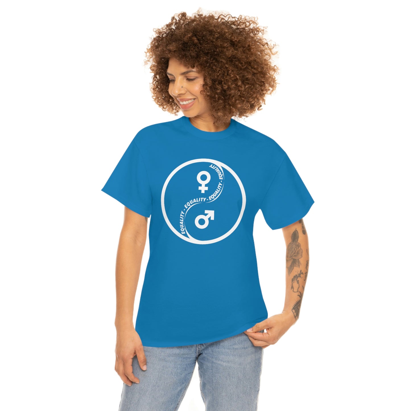 Yin Yang Equality - Gender Equality - Unisex Heavy Cotton Tee