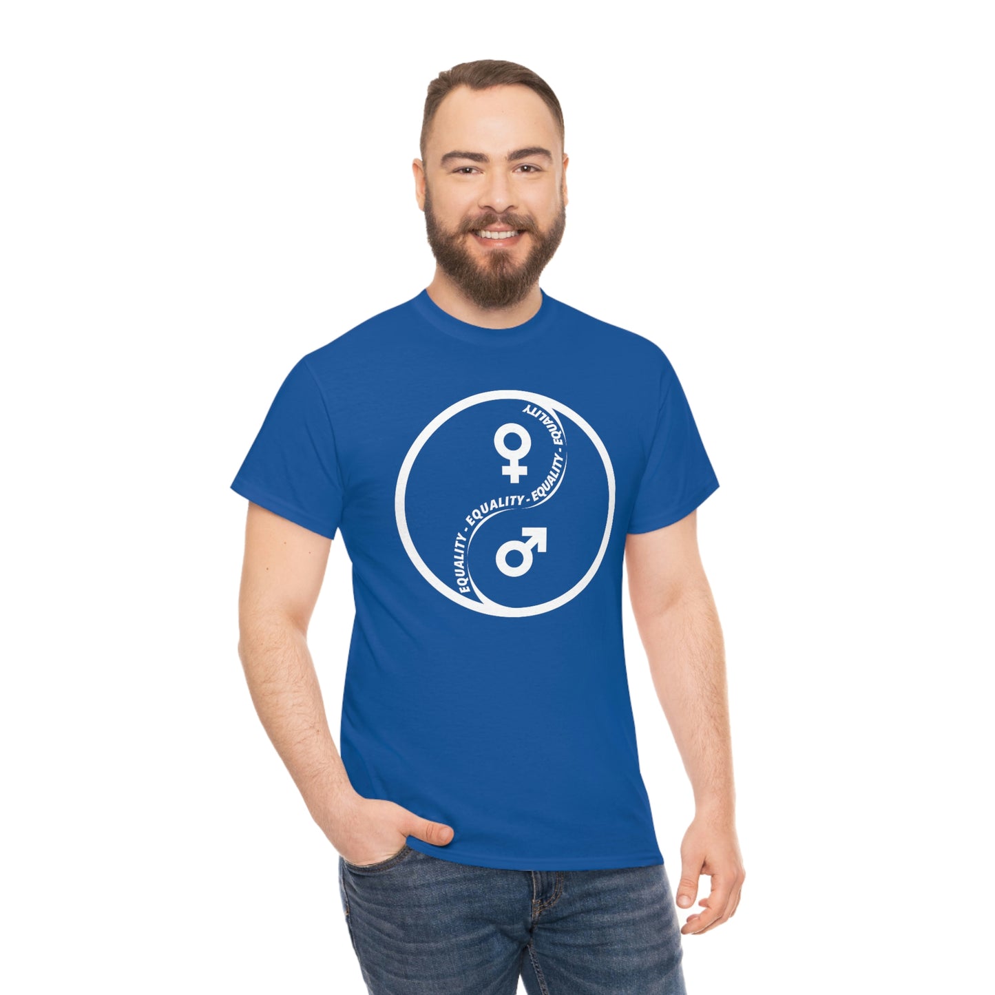 Yin Yang Equality - Gender Equality - Unisex Heavy Cotton Tee