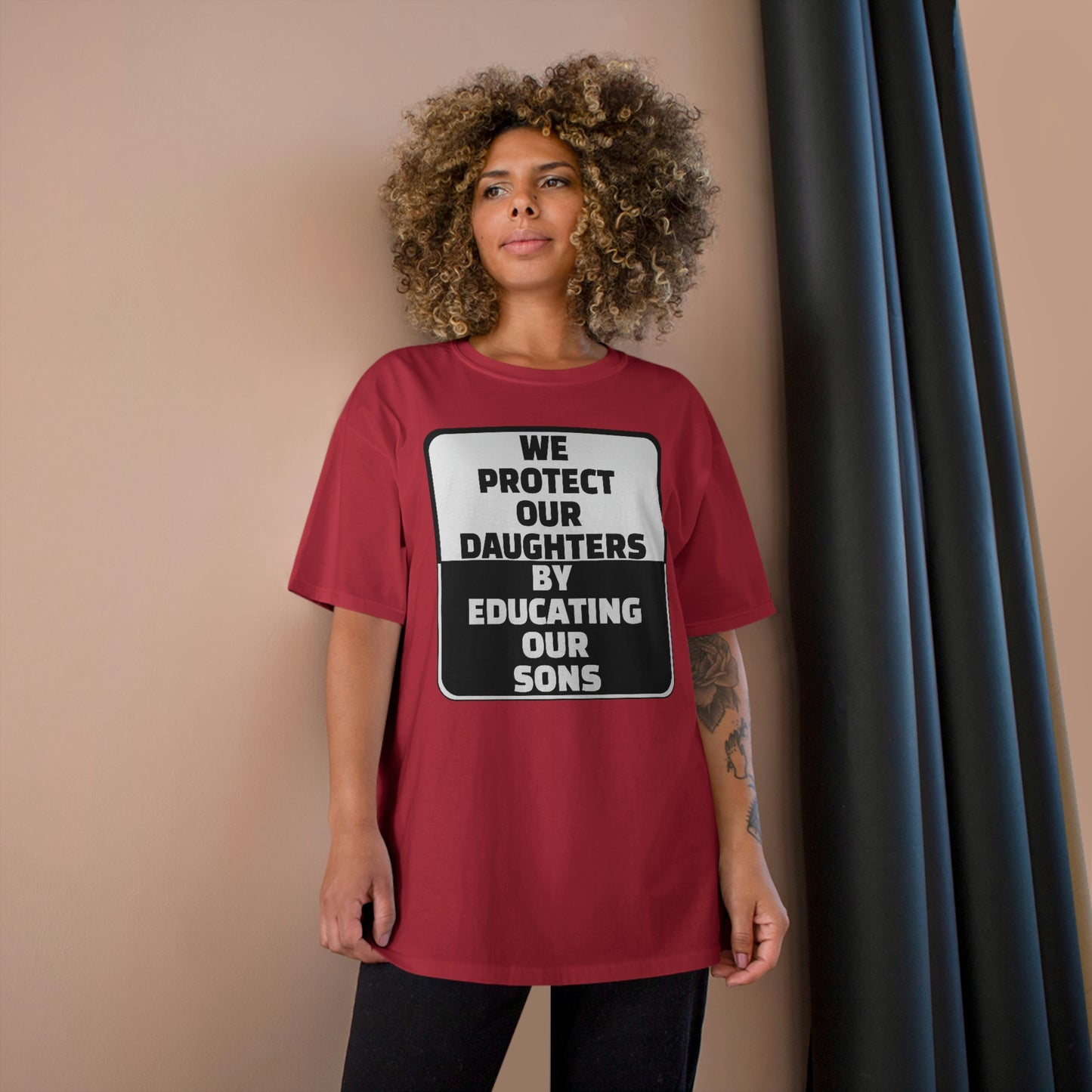 Educate our Sons - Gender Equality - Men's Champion T-Shirt