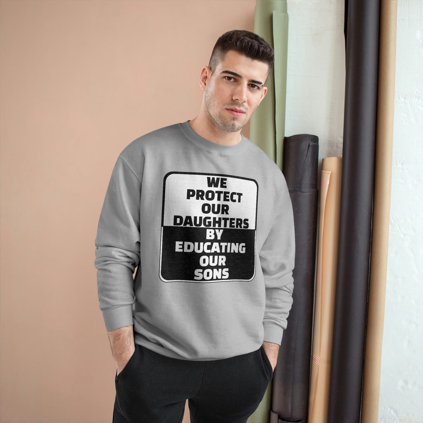 Educate our Sons - Gender Equality - Men's Champion Sweatshirt