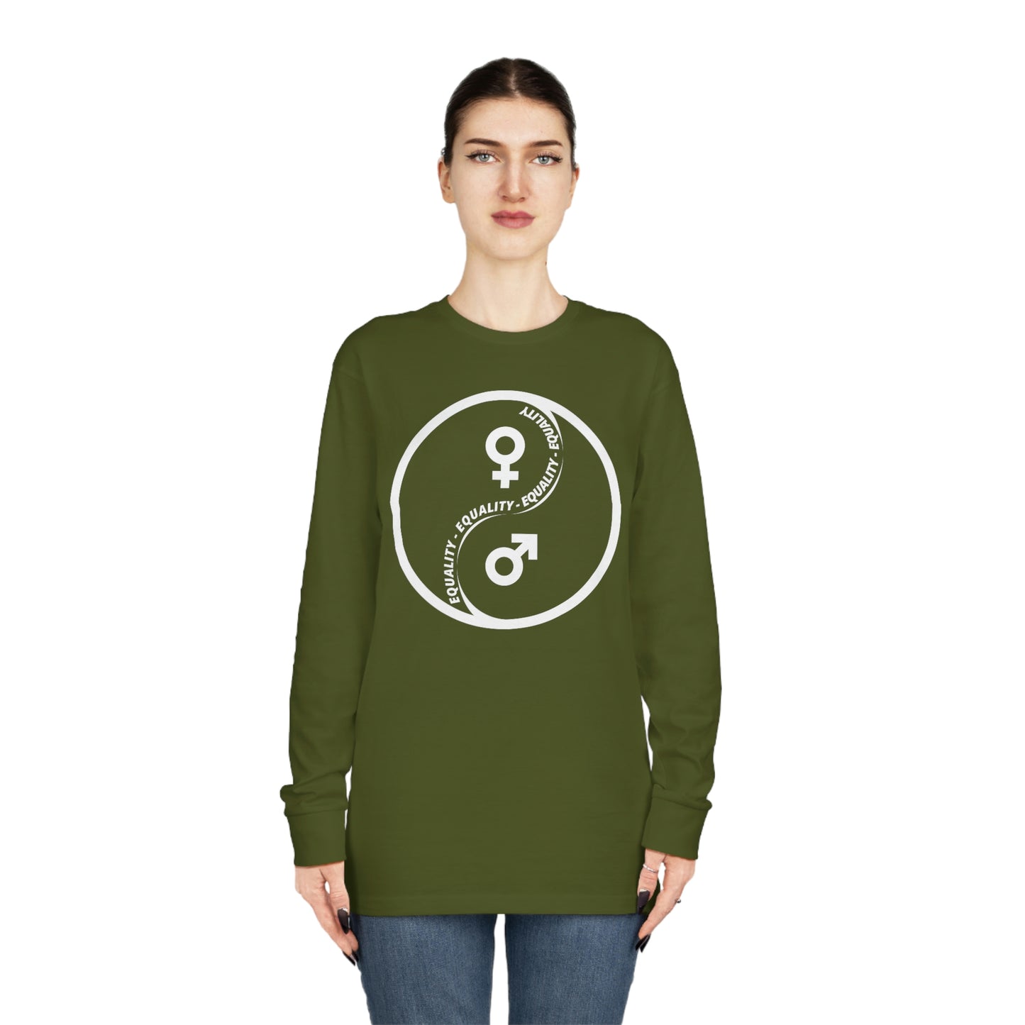 Yin Yang Equality - Gender Equality - Unisex Long Sleeve Crewneck Tee