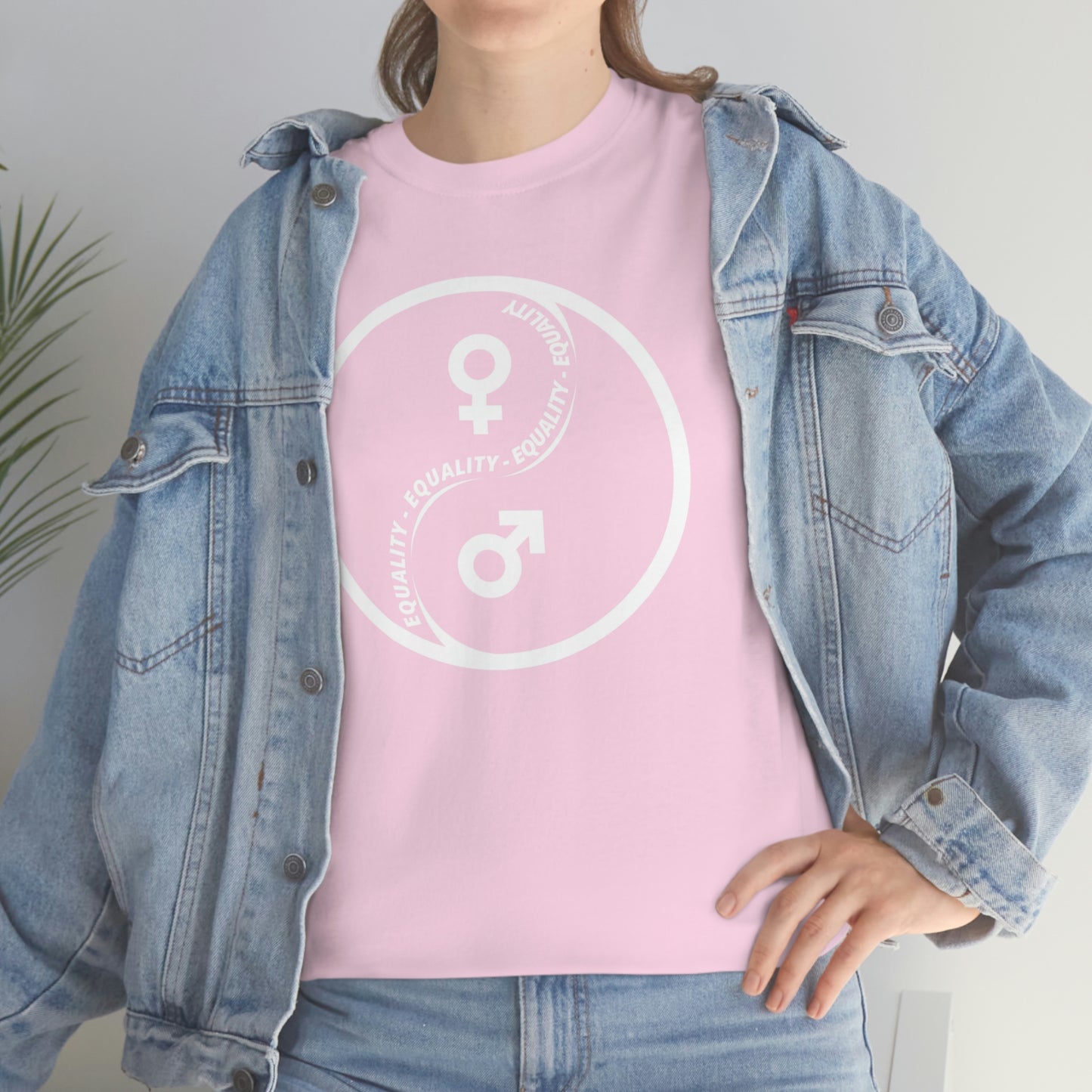 Yin Yang Equality - Gender Equality - Unisex Heavy Cotton Tee