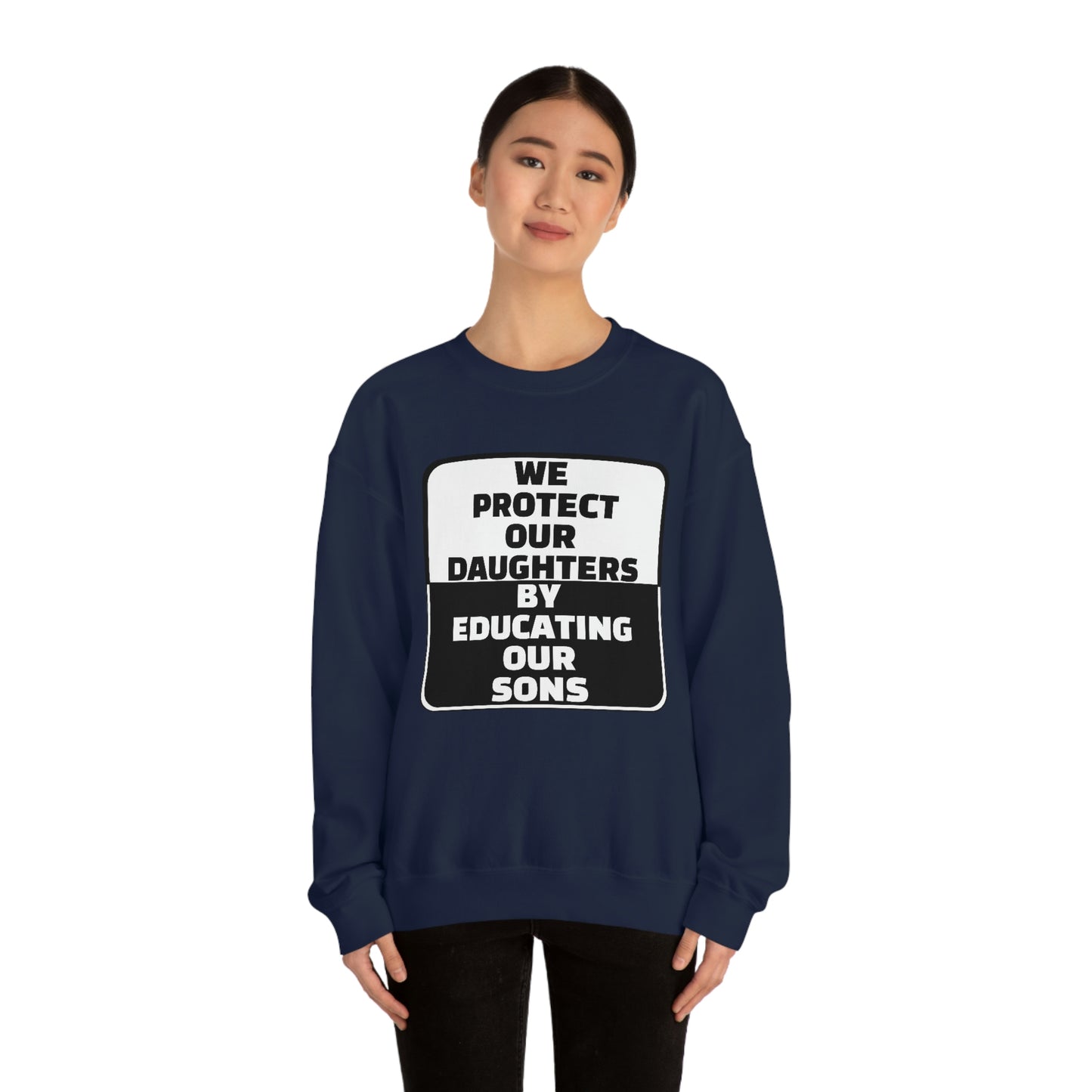 Educate our Sons - Gender Equality - Unisex Heavy Blend™ Crewneck Sweatshirt