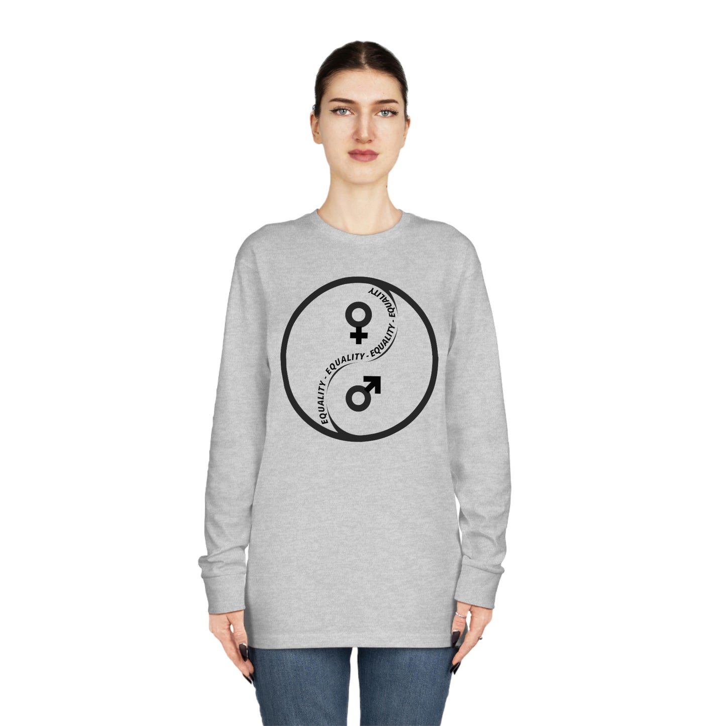 Yin Yang Equality - Gender Equality - Unisex Long Sleeve Crewneck Tee