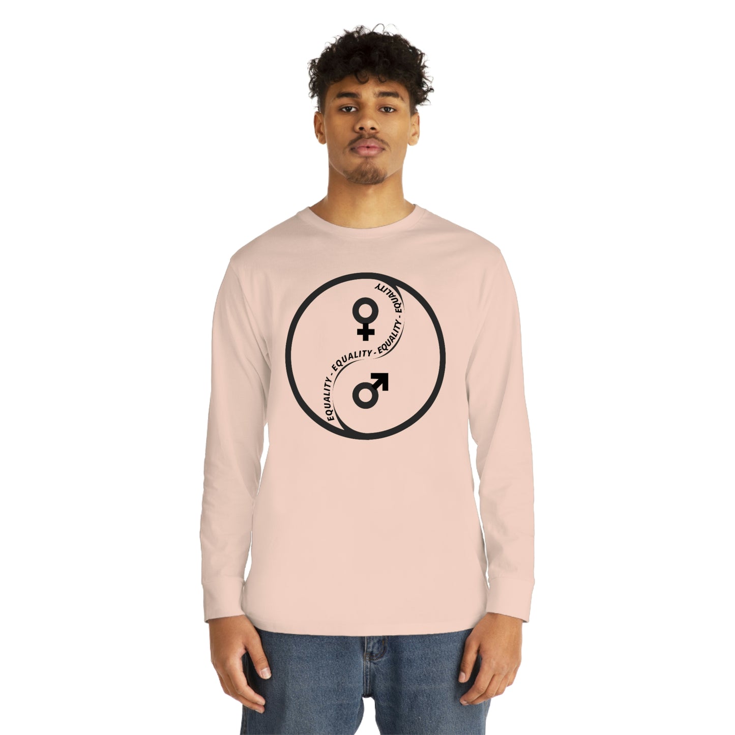 Yin Yang Equality - Gender Equality - Unisex Long Sleeve Crewneck Tee