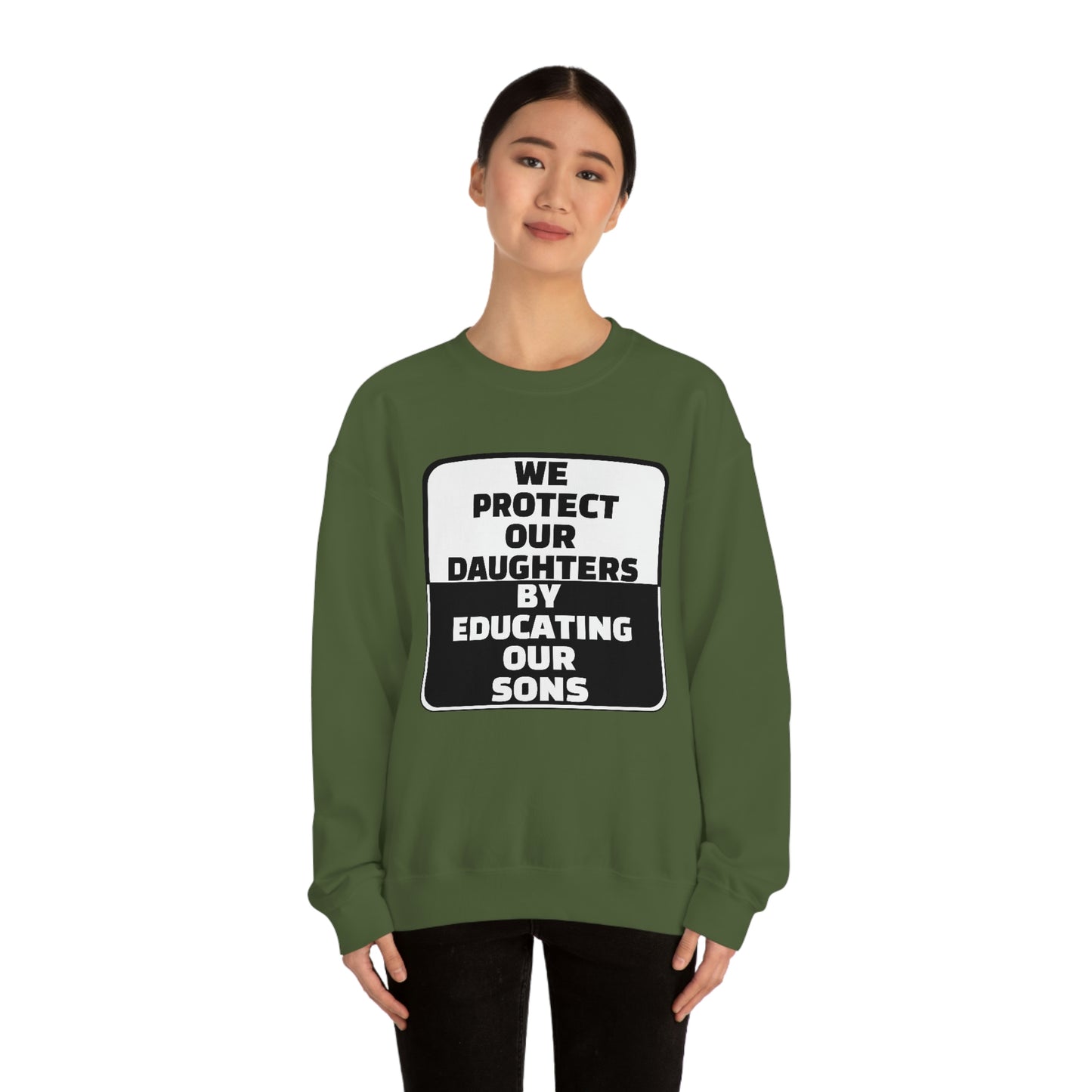 Educate our Sons - Gender Equality - Unisex Heavy Blend™ Crewneck Sweatshirt