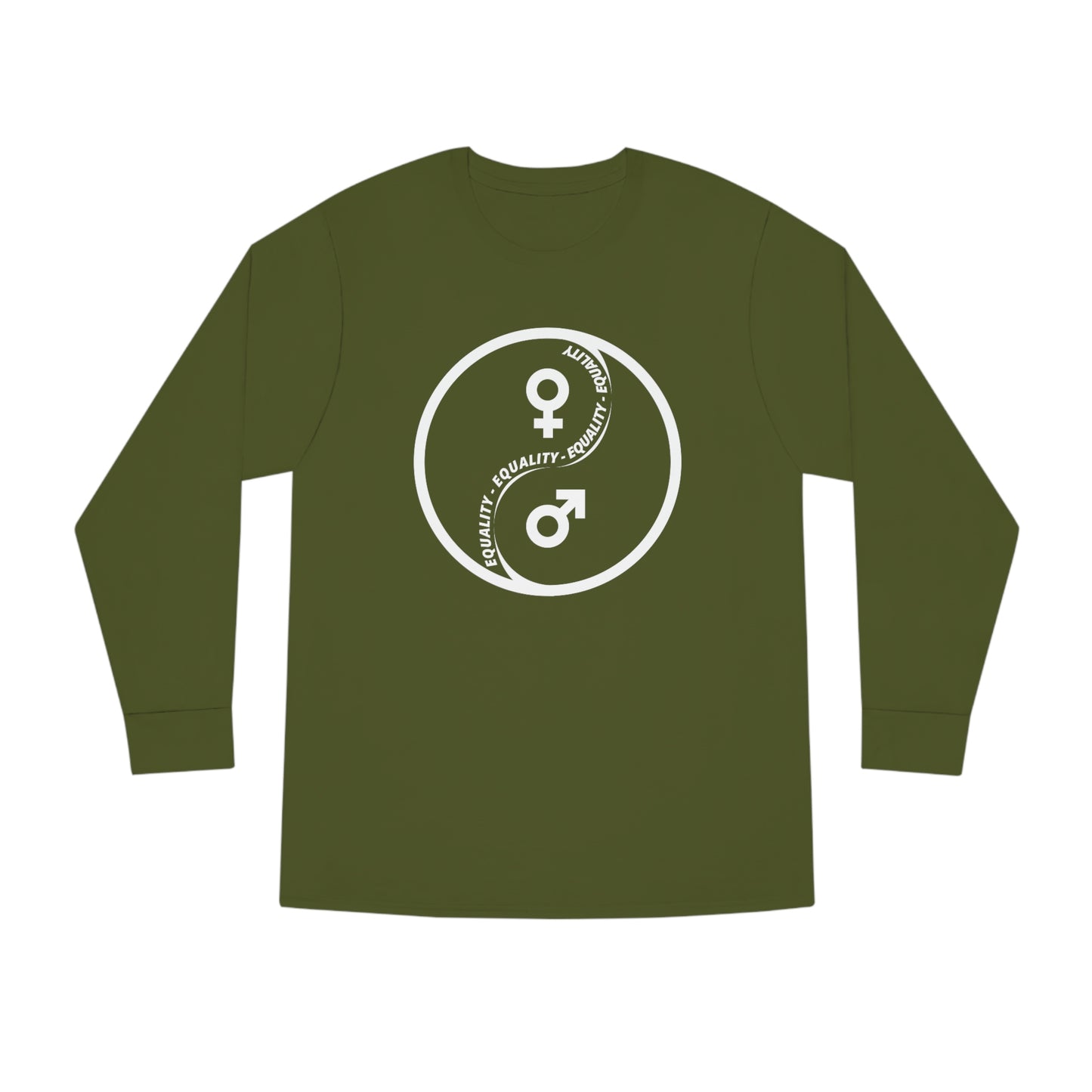 Yin Yang Equality - Gender Equality - Unisex Long Sleeve Crewneck Tee