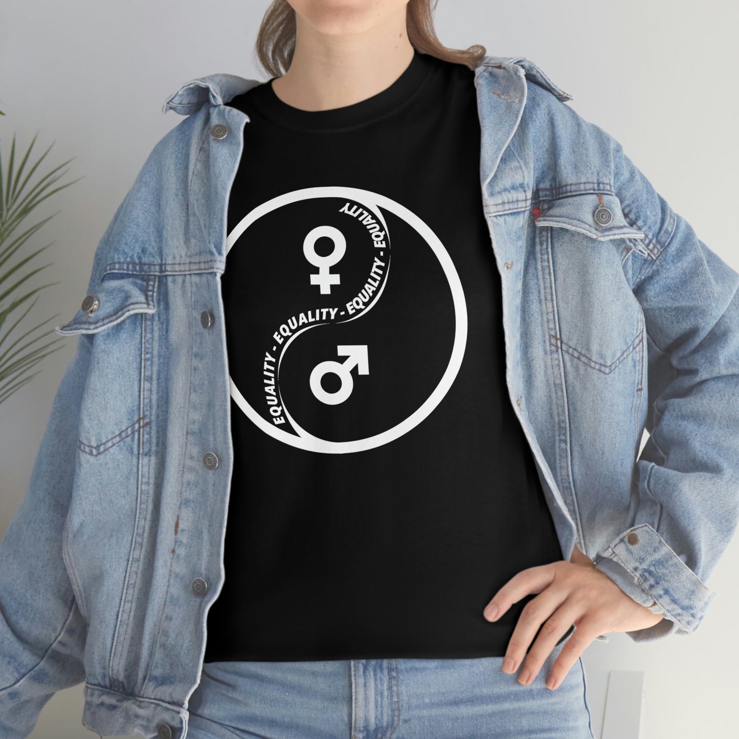 Yin Yang Equality - Gender Equality - Unisex Heavy Cotton Tee
