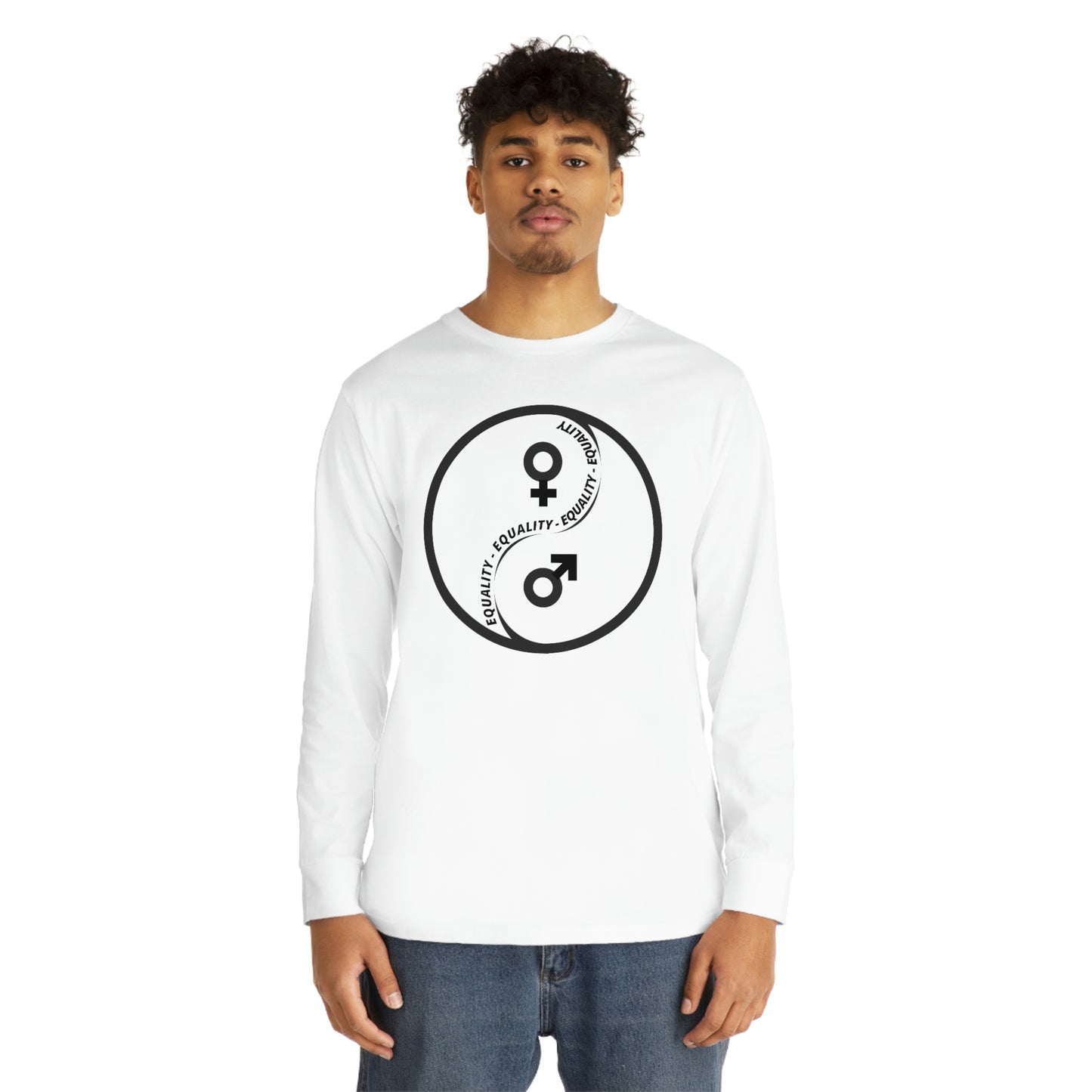 Yin Yang Equality - Gender Equality - Unisex Long Sleeve Crewneck Tee