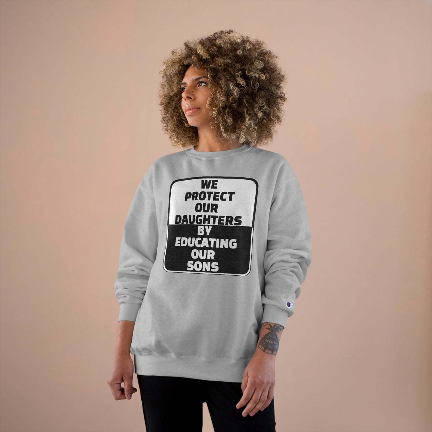 Educate our Sons - Gender Equality - Men's Champion Sweatshirt